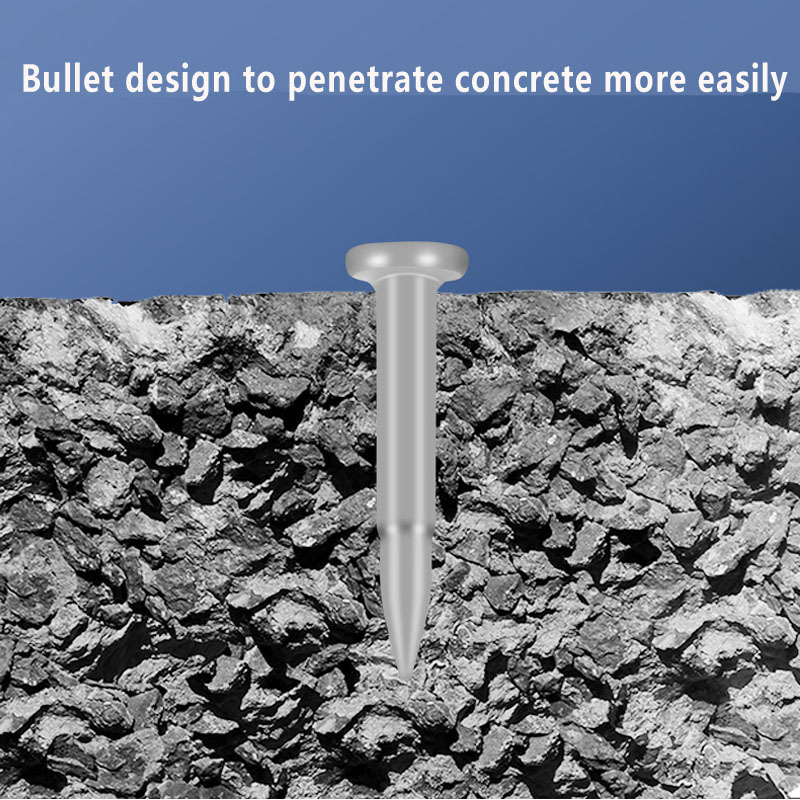 High Quality Concrete Nails 22mm 19mm 25mm Step Shank Bullet Point Forged with super penetrating power