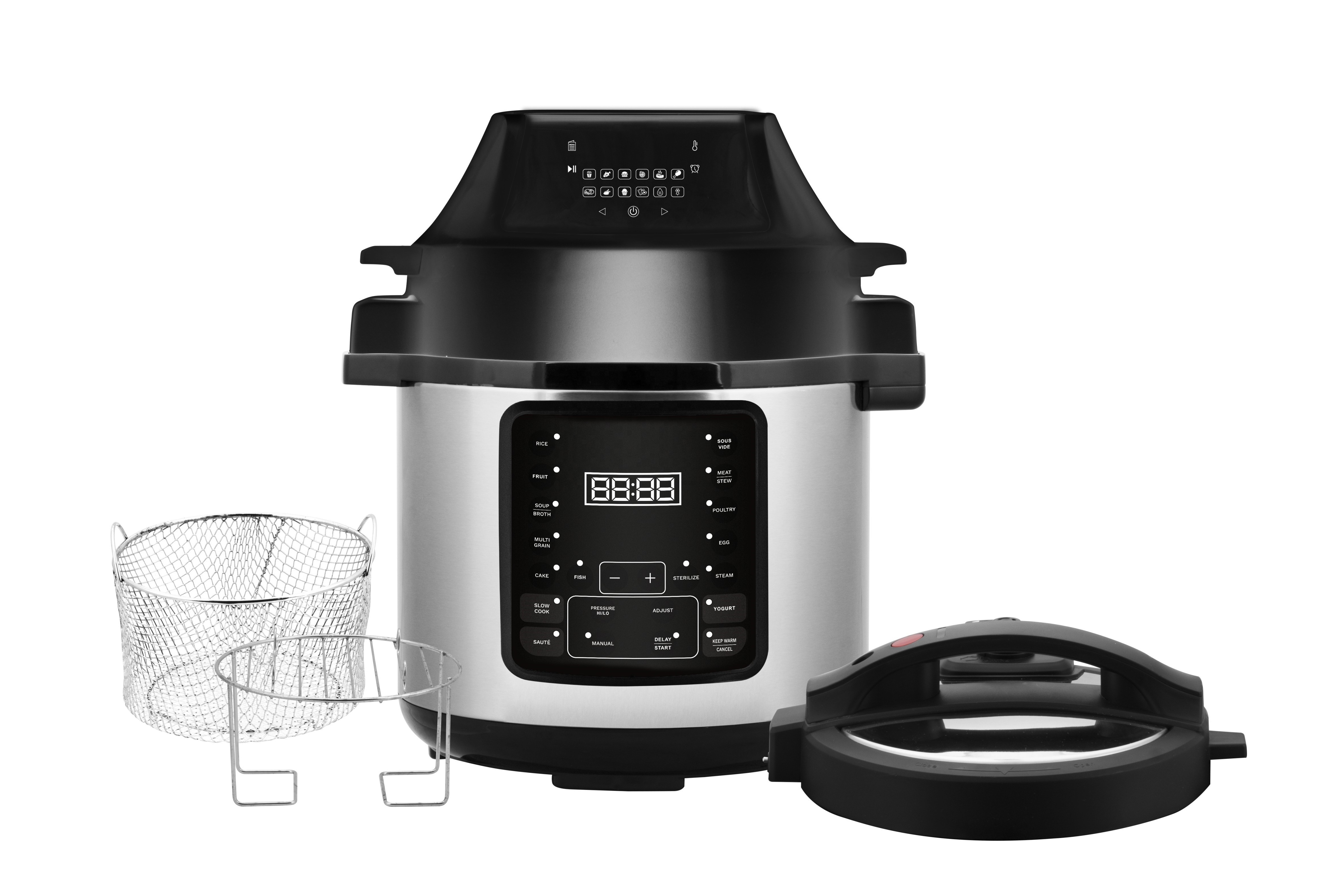 GTAP06-C 6Qt Pressure Cooker & Air Fryer Combo - All-in-One Multi-Cooker with Pressure & Air Fryer Lid, Steamer Cooker