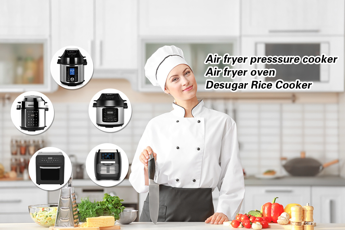 GTAP06E Electric Portable Pressure Pot Multicooker Air Fryer Steam Rice Electric Pressure Cooker