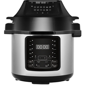 High Quality All-in-1 Pressure Cooker and Air Fryer with Dual Lid, Slow Cooker and More, Digital Touch Display, 6L Capacity