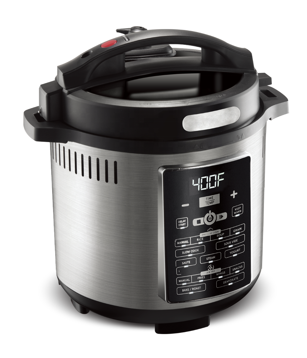 GTAP06-DA1  One-Lid design 2 in 1 Slow Cook,Steamer, Saute, Electric Air fryer pressure cooker