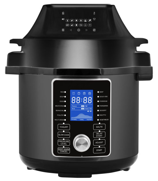 2021 hot selling Multifunction electric pressure cooker capacity 6L,6QT 2 in 1 Air fryer electric pressure cooker