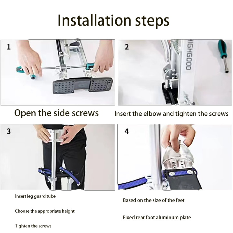 Woodworking stilts are convenient for aluminum alloy stilt workers to climb, move ladders walk  and decorate tripods