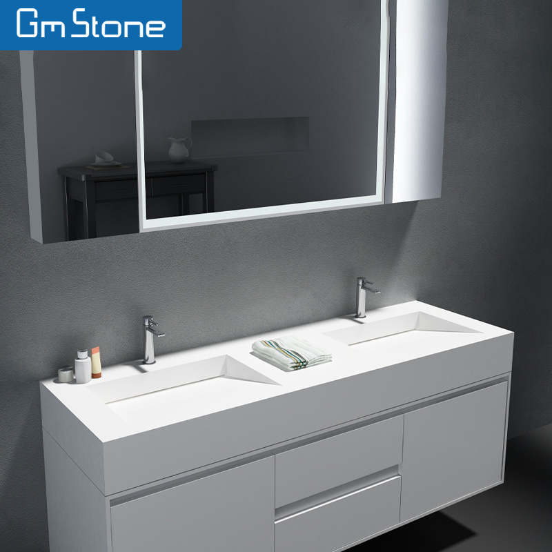 Bathroom Sinks Vanity Sink Cabinet Basin Wall-hung Stone Sink Solid Surface Sanitary Wares