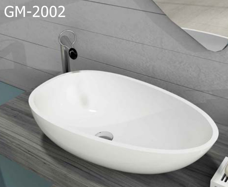 Solid surface Ceramic Hand Wash Basin Sink Bathroom Wash Basin Round Ceramic Table Top Basin