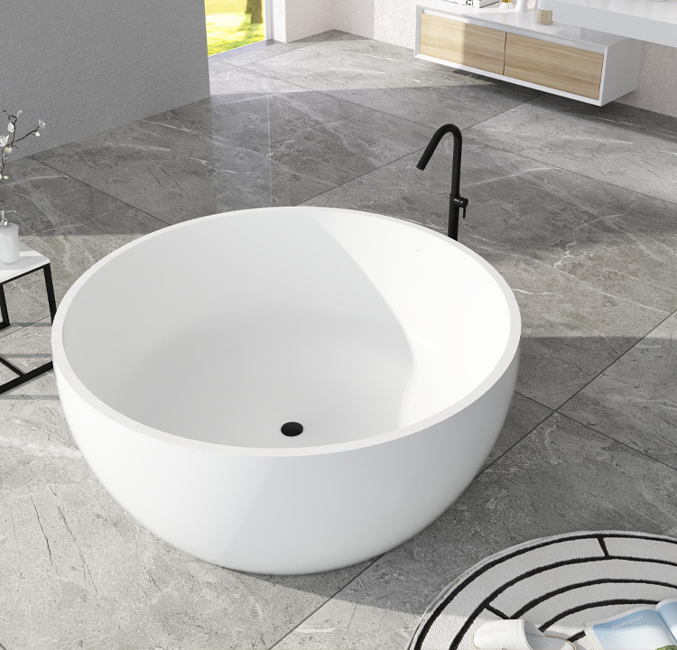 GM Round freestanding bath tub bathtub bathroom artificial stone bath tub bathtub