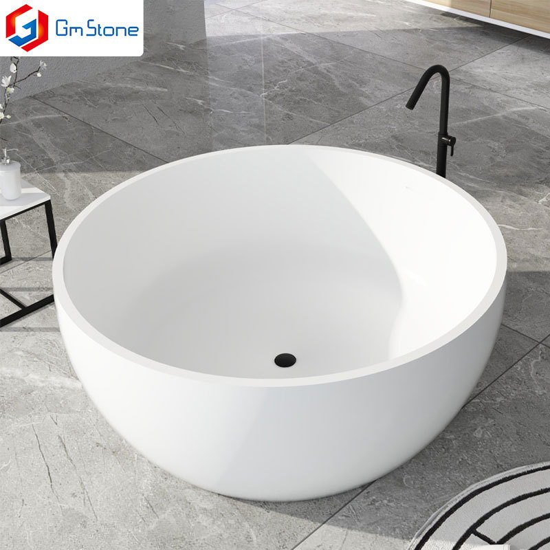 GM Round freestanding bath tub bathtub bathroom artificial stone bath tub bathtub