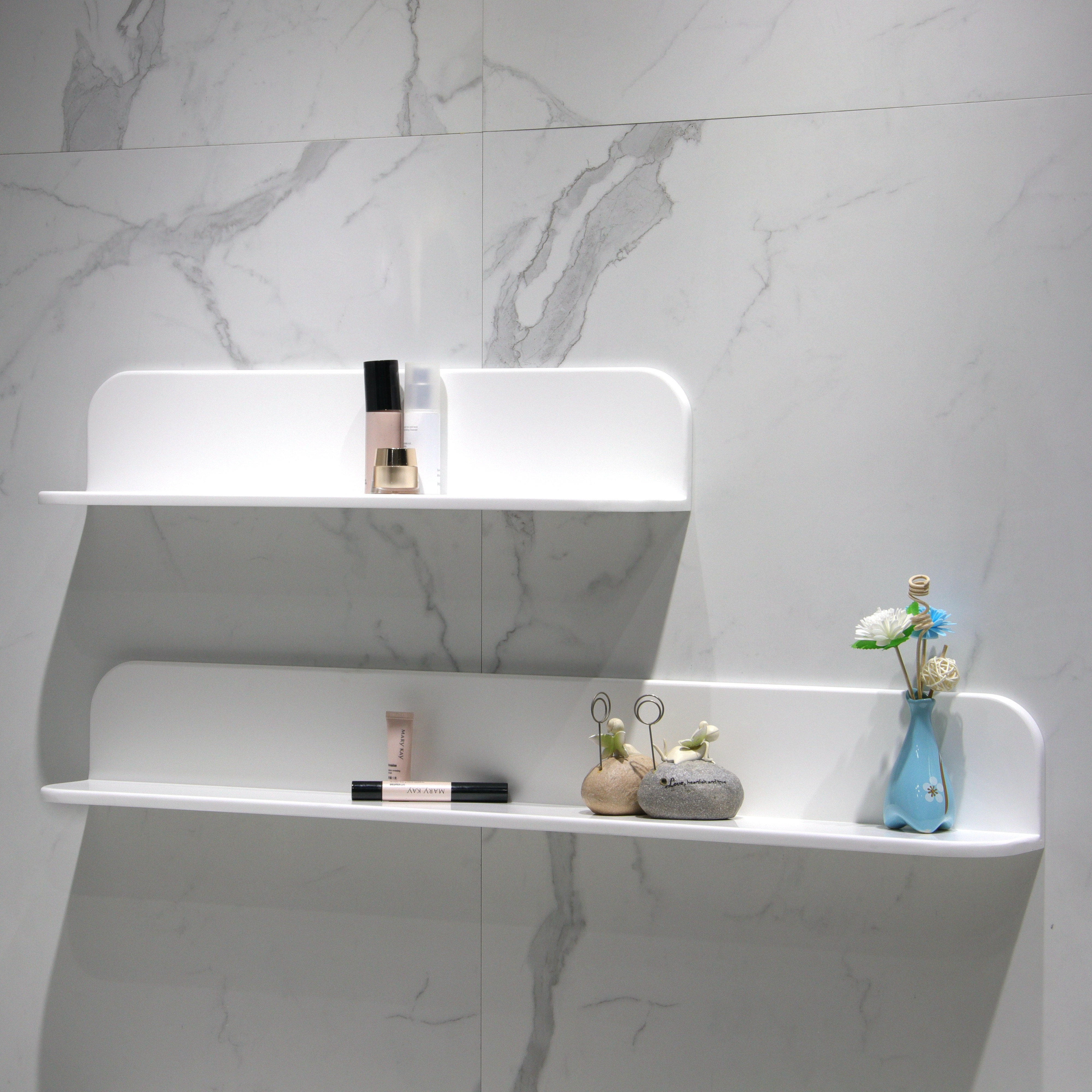 Solid surface shelf resin stone bathroom corner shelf/decorative corner shower shelf/Corner wall shelf