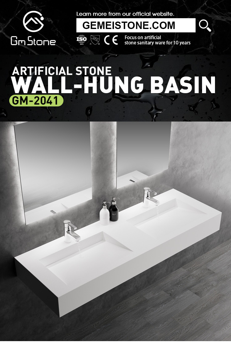 Bathroom Sinks Vanity Sink Cabinet Basin Wall-hung Stone Sink Solid Surface Sanitary Wares