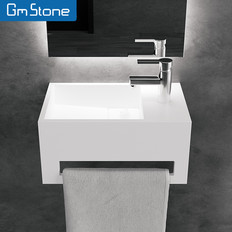 Bathroom Sinks Vanity Sink Cabinet Basin Wall-hung Stone Sink Solid Surface Sanitary Wares