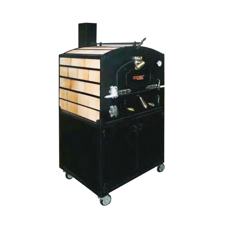 Commercial Outdoor Stainless Steel Freestanding Middle Charcoal Wood Fired Pizza Oven