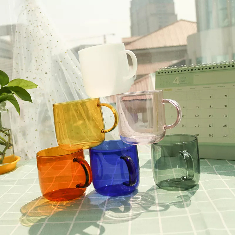 Mug cup Wholesale Drinkware custom logo eco friendly espresso borosilicate glass mug drinking glass coffee cup tea cup