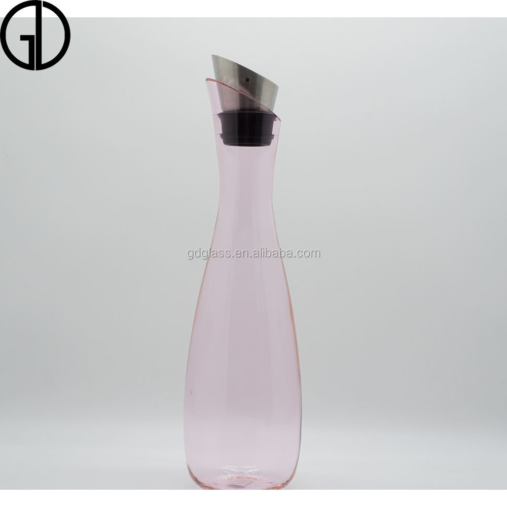 Drip free Glass Carafe with Stainless Steel Silicone Flip top Lid