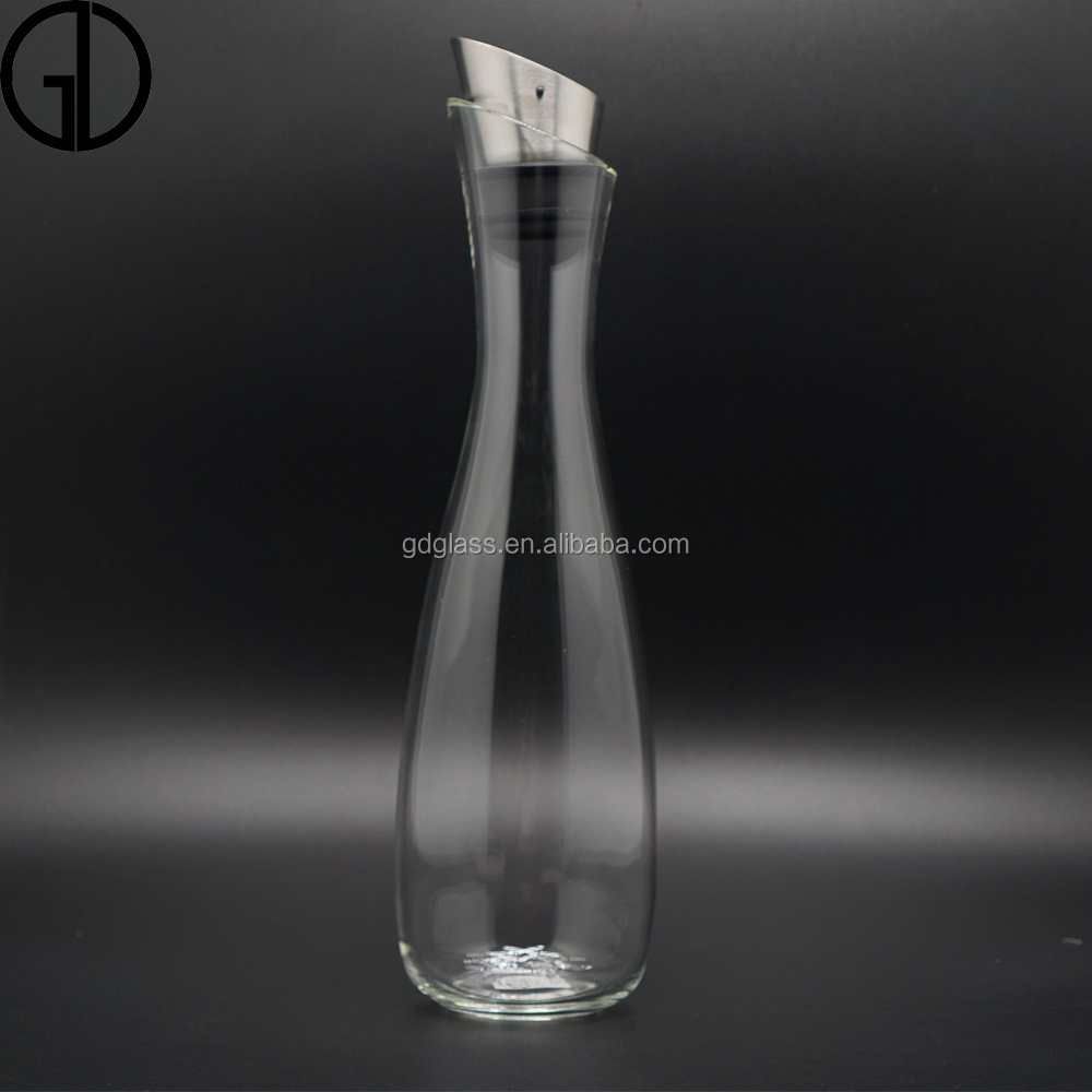 Drip free Glass Carafe with Stainless Steel Silicone Flip top Lid