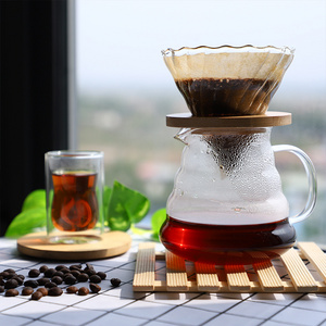 classic borosilicate glass espresso coffee maker chemex style pour over coffeemaker coffee machine with filter pot 400ml