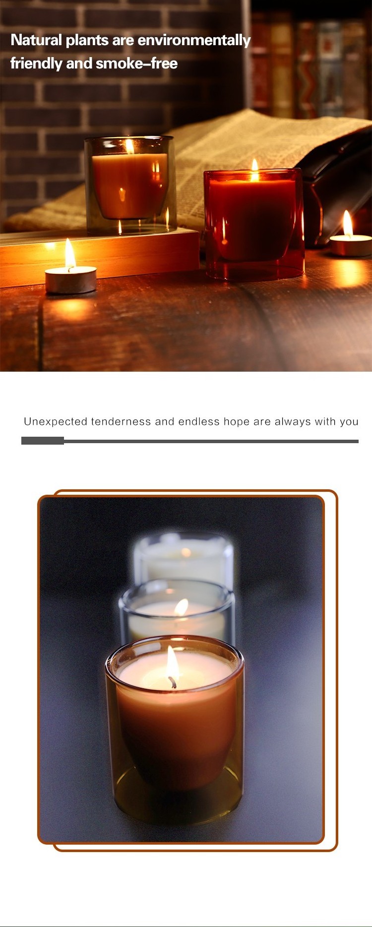 Wholesale home decoration diy scented soy wax candles supplies cheap clear glass jar scented candle