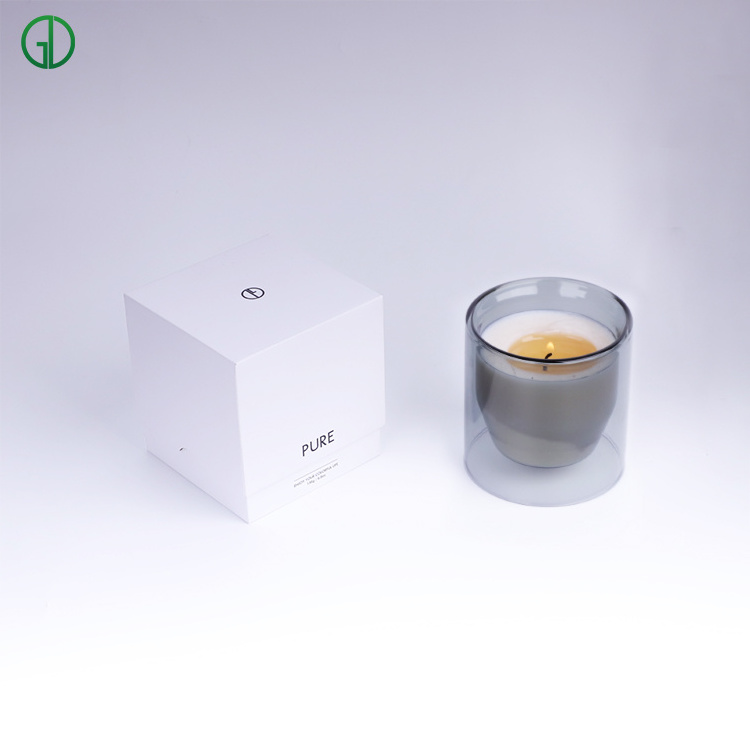 Best sell products Custom Logo 8OZ 10OZ 14 oz Container Thick Empty Frosted Glass Candle Jars With Lid For Candle Making