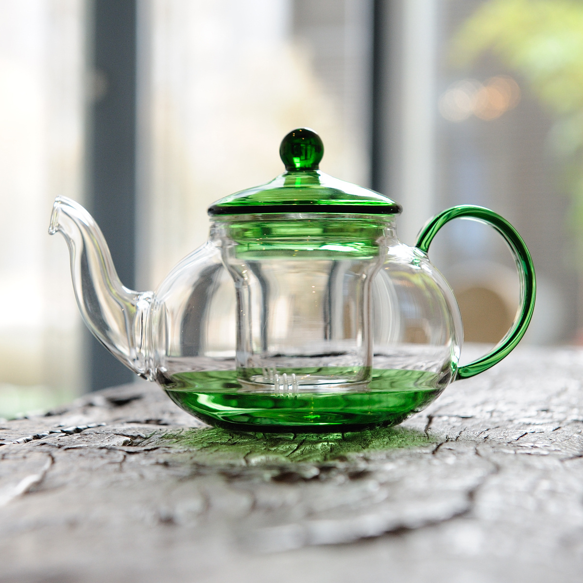 Custom High Quality 4-Cup Borosilicate Glass Tea Maker Cup Set New Chinese Style Teapots with Filtering Infuser Strainer Warmer