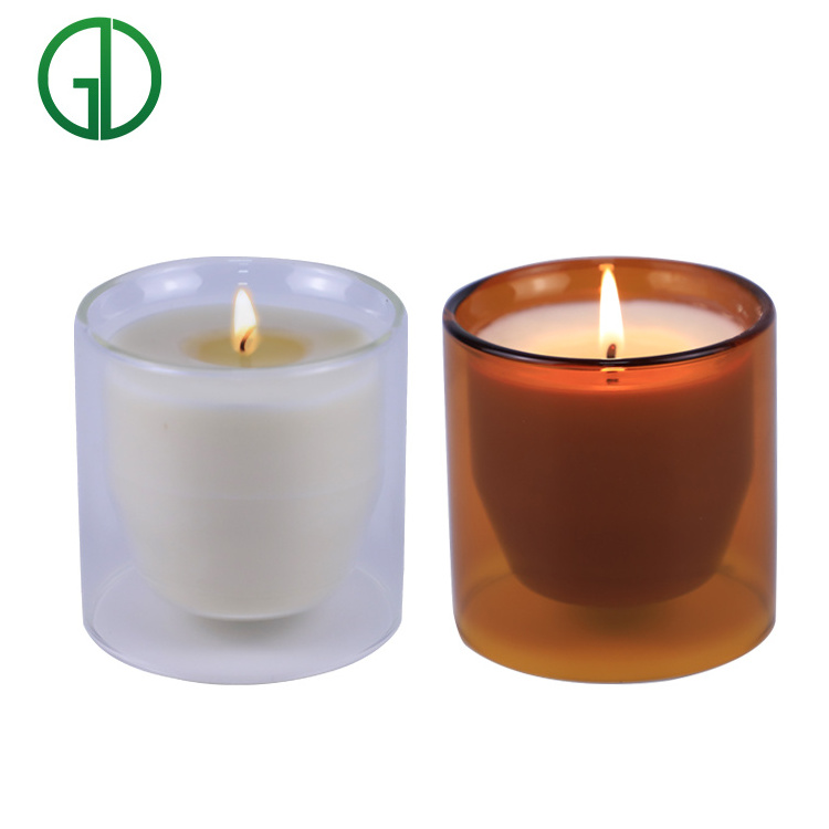 Wholesale home decoration diy scented soy wax candles supplies cheap clear glass jar scented candle