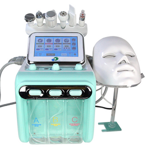 Portable Hydra small bubble 7 in 1 Hydro microdermabrasion aqua peeling beauty facial machine with led mask