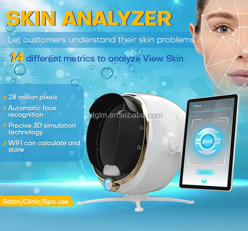 Professional 3d Facial Scanner Skin Analyzer Visia Machine Skin Analysis 24 million Pxiel Facial Analysis Machine