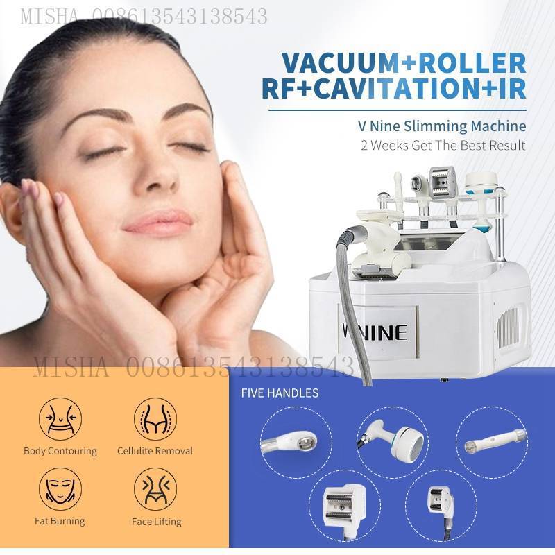 V-NINE New Products 2022 V9 V10 Professional Cavitation Machine Slimming Machine Vacuum Roller Body Slim Shape Machine