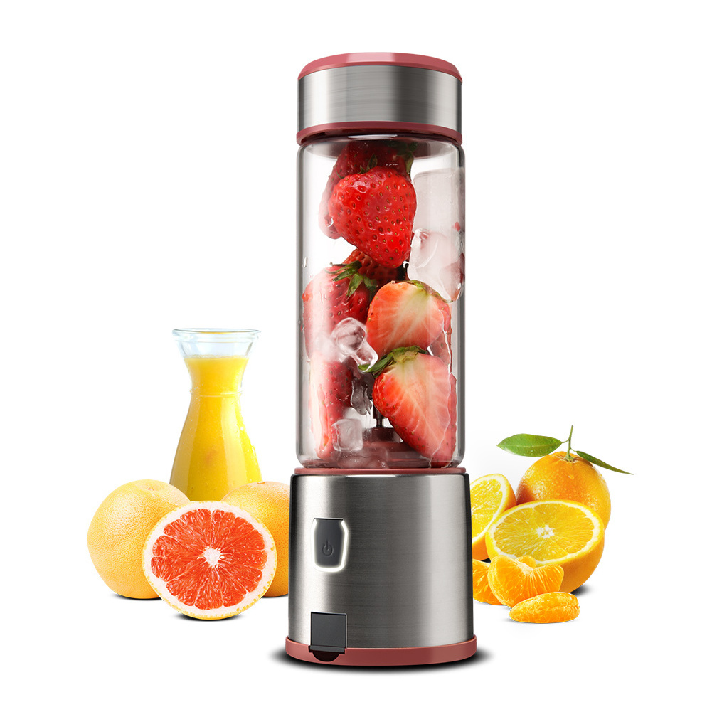 Ice crushing stainless steel usb rechargeable blender mixer personal juicer mini blender usb portable blender