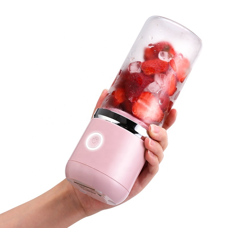 New portable 380ml glass cup personal travel smoothie blender usb juicer blender portable mini blender cup