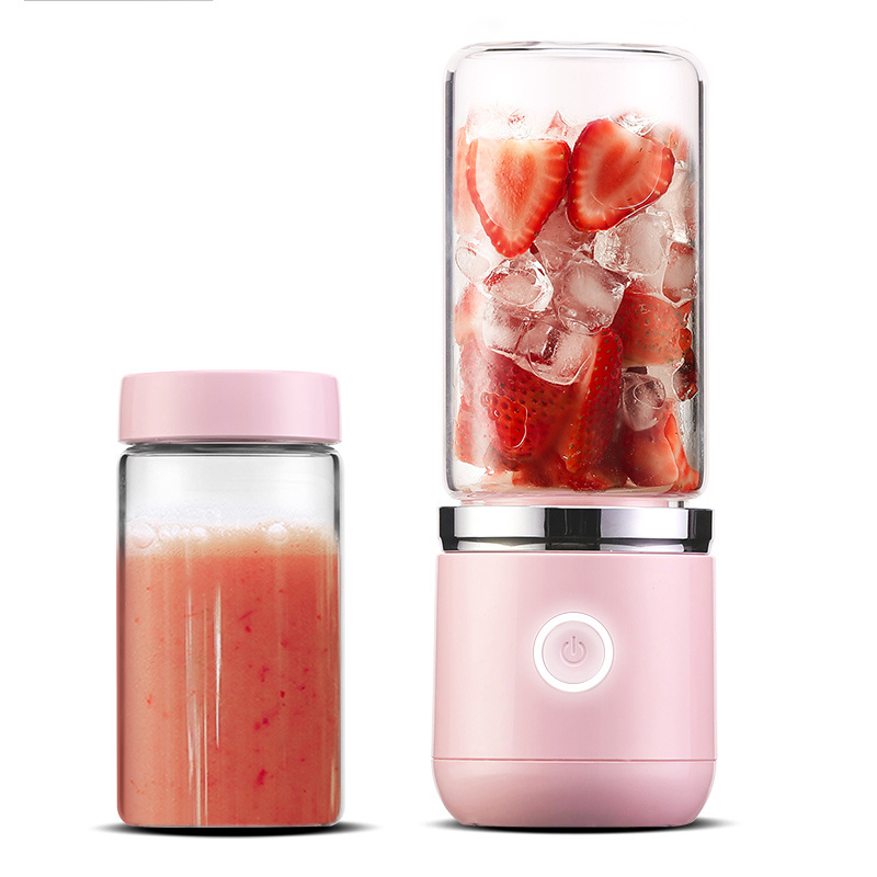 New portable 380ml glass cup personal travel smoothie blender usb juicer blender portable mini blender cup