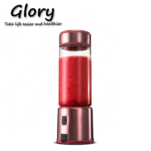 [Windsor red] High speed smoothie juicer bottle high borosilicate glass USB blender rechargeable portable personal blender