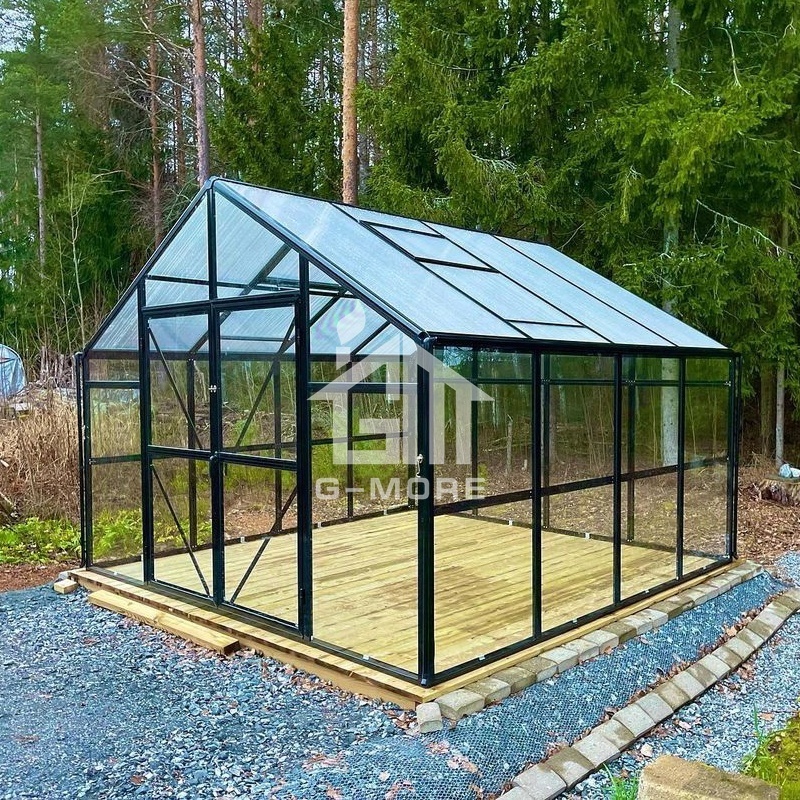 5meter Easy DIY Four Seasons Glass Garden Greenhouse 6mm Polycarbonate High End Greenhouses