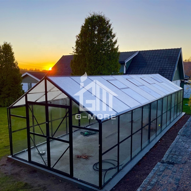 5meter Easy DIY Four Seasons Glass Garden Greenhouse 6mm Polycarbonate High End Greenhouses