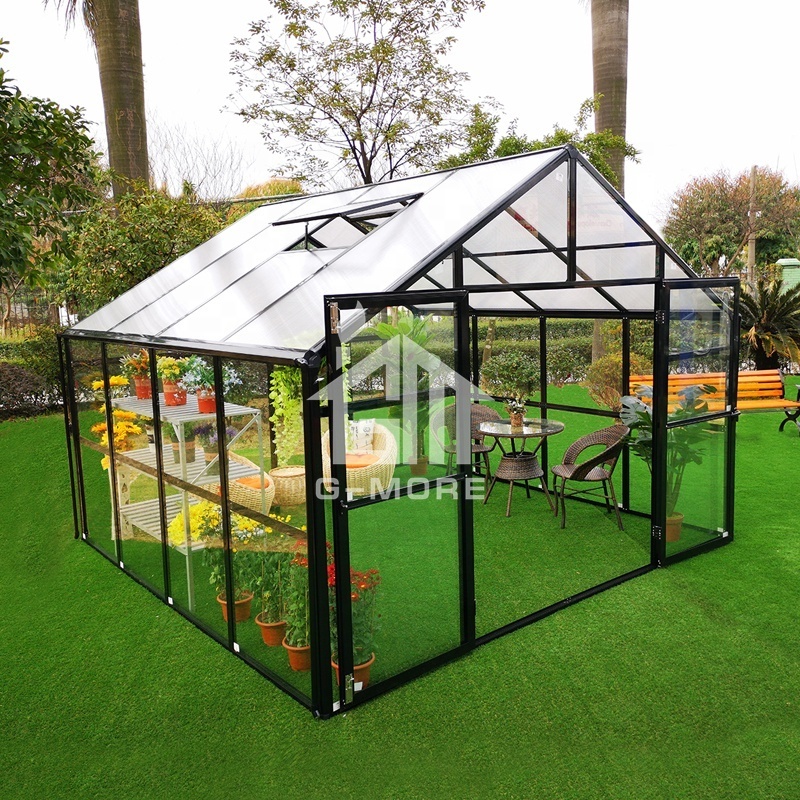 5meter Easy DIY Four Seasons Glass Garden Greenhouse 6mm Polycarbonate High End Greenhouses