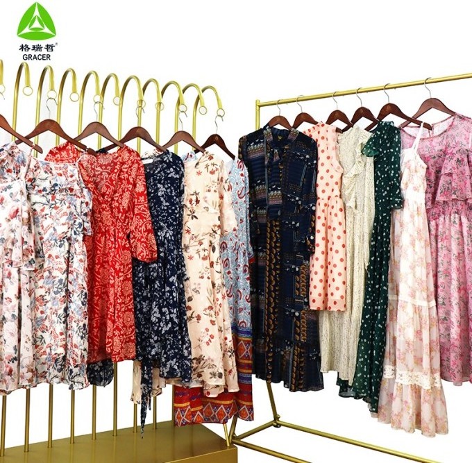 Wholesale Used Ladies Silk Dress Import Used Clothes To In India Ukay Ukay Bale Dress Second Hand Clothing