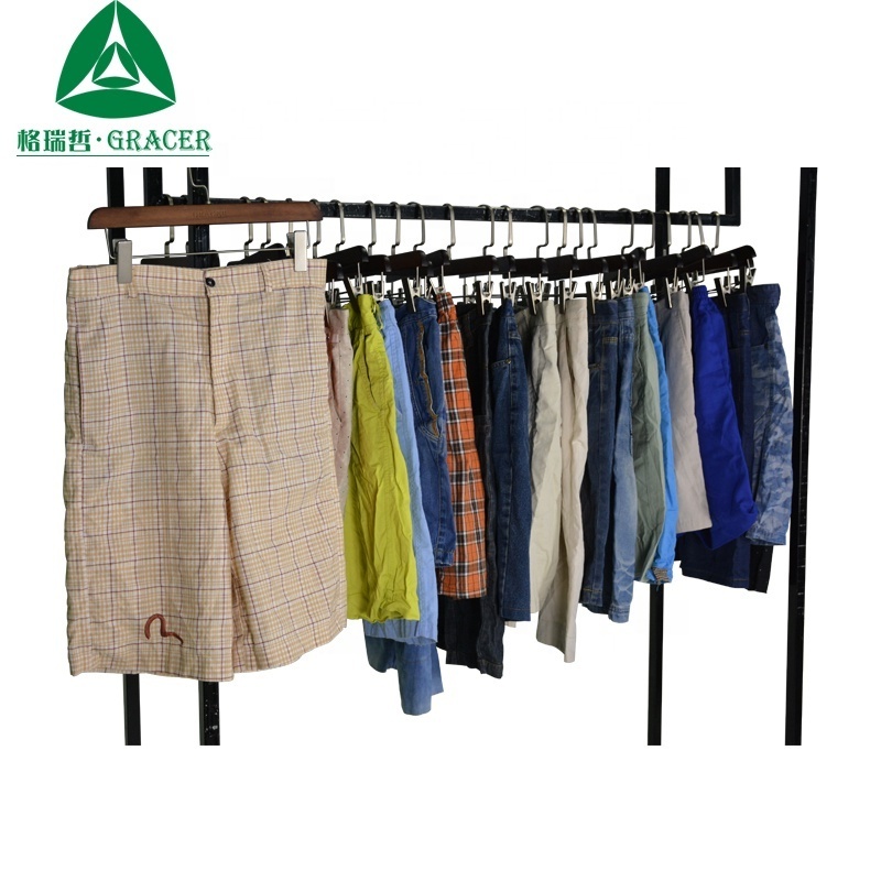 Used clothing bales 100kg men short pants well sorted second hand clothes