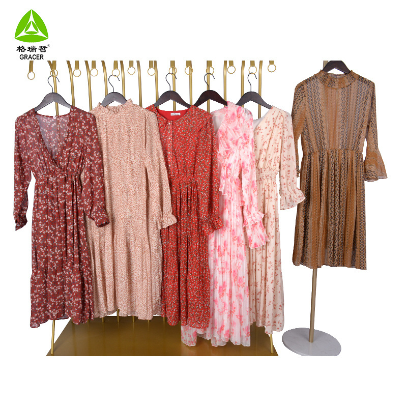 Wholesale Used Ladies Silk Dress Import Used Clothes To In India Ukay Ukay Bale Dress Second Hand Clothing