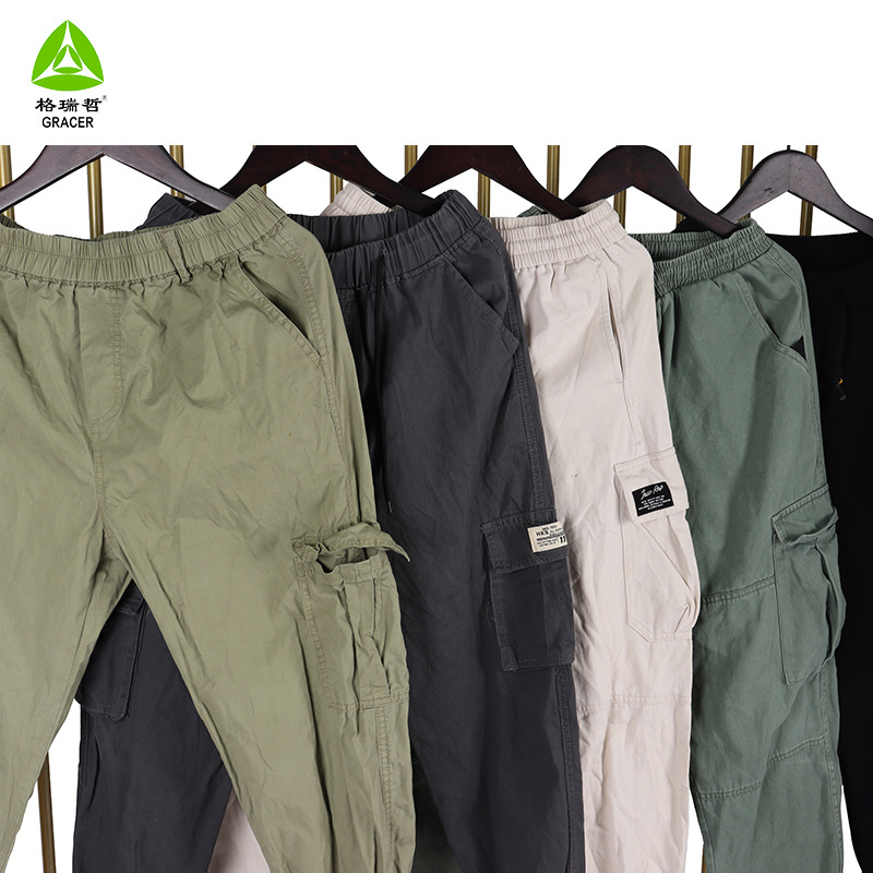 Used Clothes Adult Cargo Long Pants Ukay Ukay Second Hand Clothing Summer Pants Mixed 100% Cotton Men for Men Mixed Size 45kg