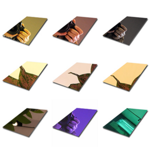 304 pvd colored mirror finish stainless steel sheet 304 430 316L pvd color coating decorative stainless steel sheet