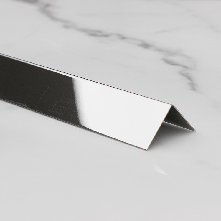 304 316 L shape mirror stainless steel tile edge trim