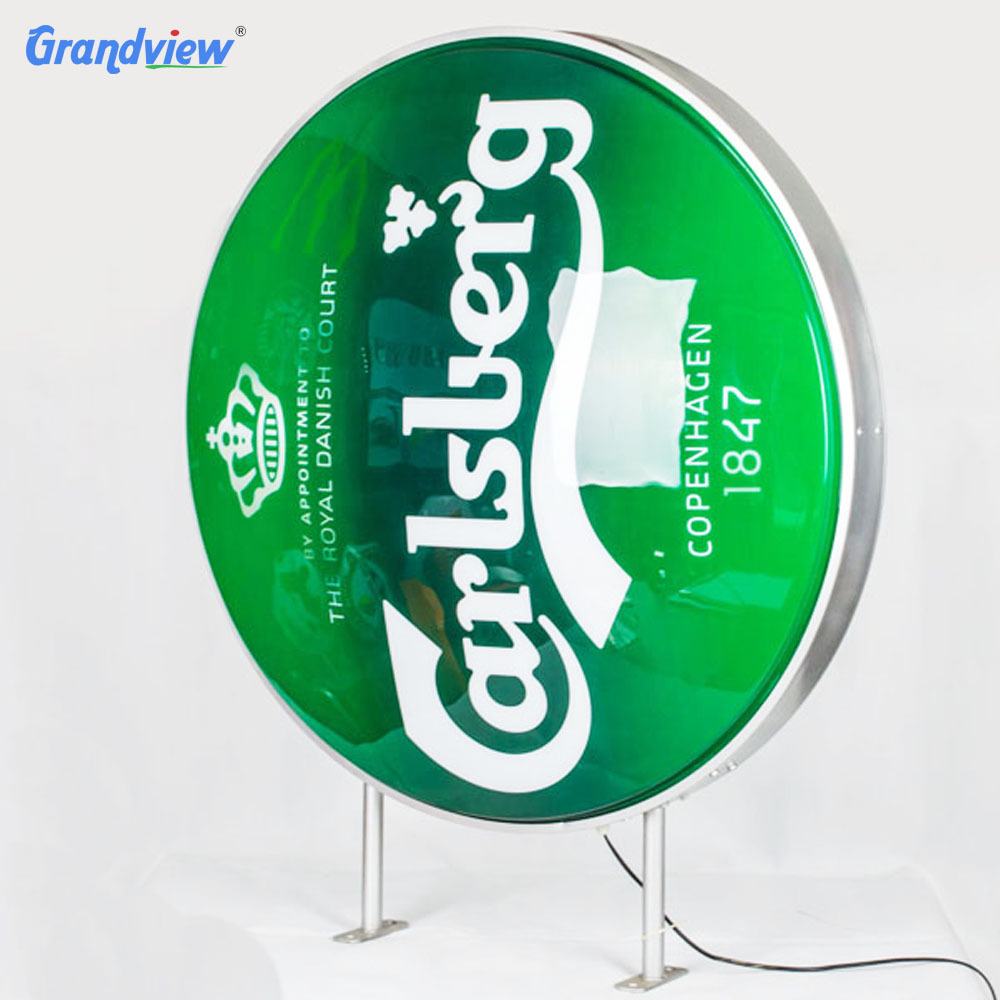 Outdoor double side acrylic vacuum forming led light box for beer shop