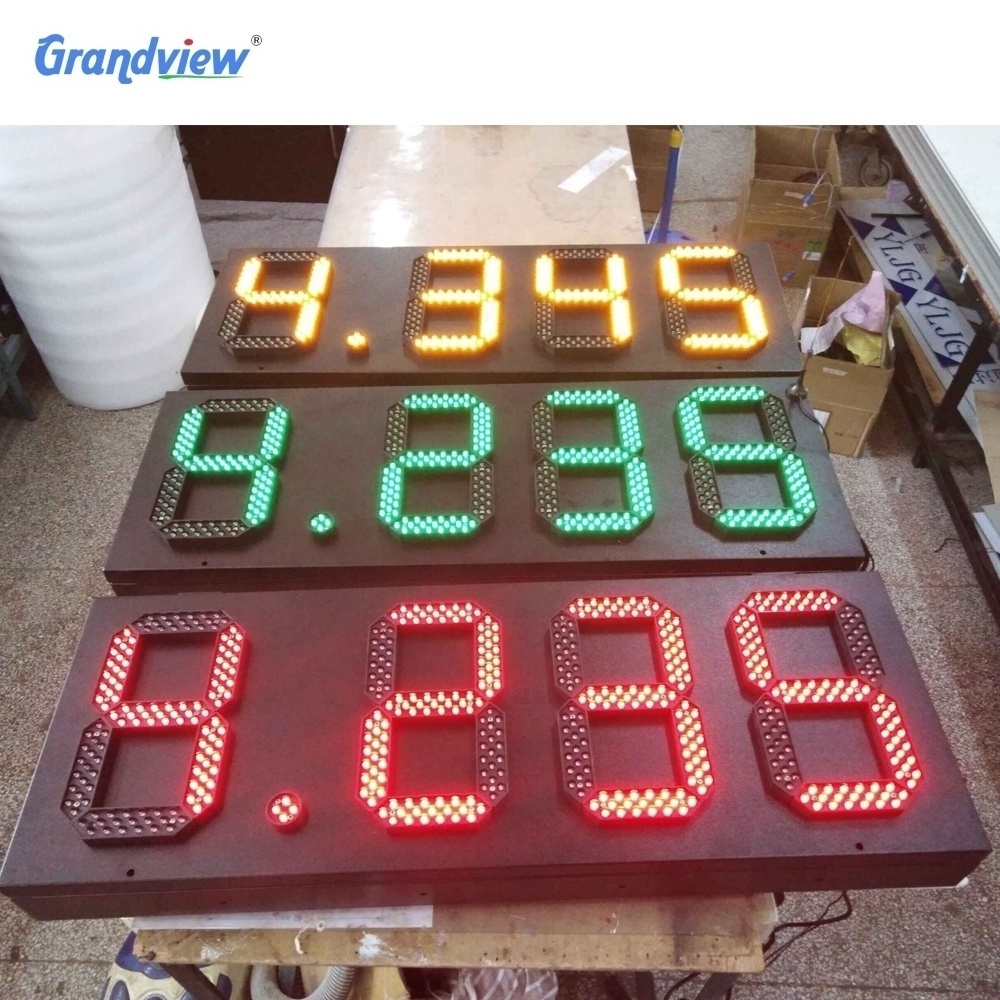 led petrol Led display gas station pylon canopy electronic advertising equipment price signage boards