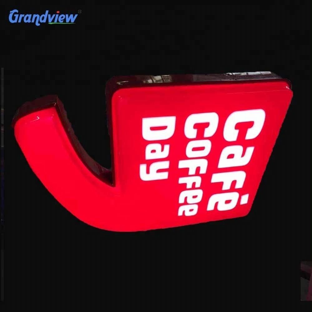 Outdoor illuminated pub sign board double side advertising acrylic plastic projecting modular electric light box panel