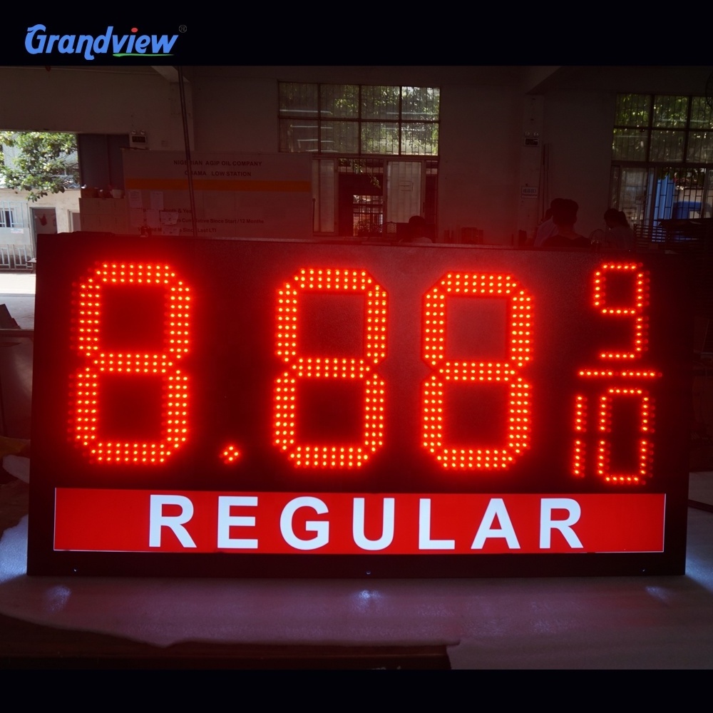 led petrol Led display gas station pylon canopy electronic advertising equipment price signage boards