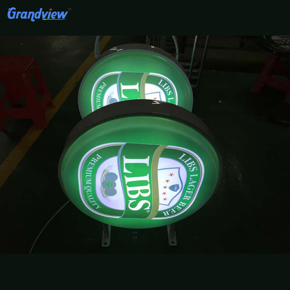 Outdoor double side acrylic vacuum forming led light box for beer shop