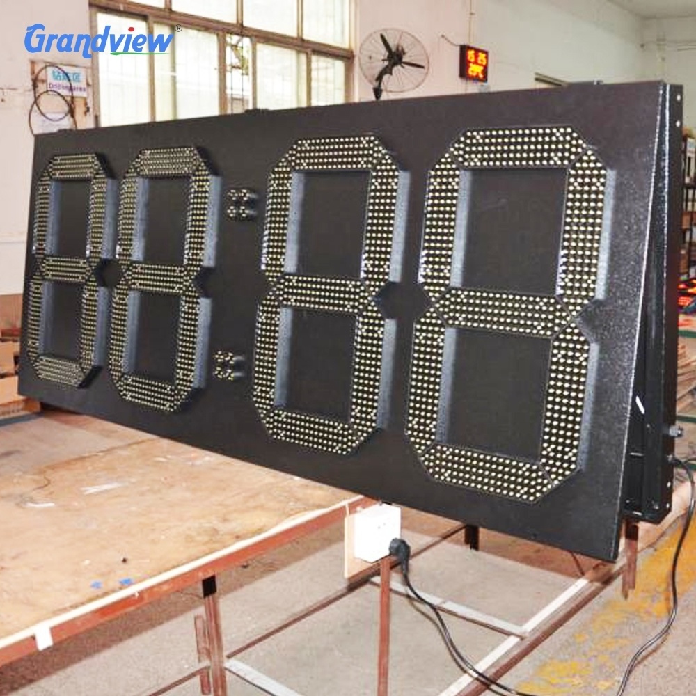 Outdoor remote control 7 segment digital gas price Led display number screen signboard