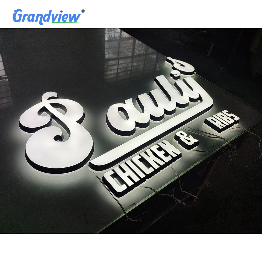 Customized indoor outdoor acrylic illuminated signs Acrylic Signage of Commercial signage