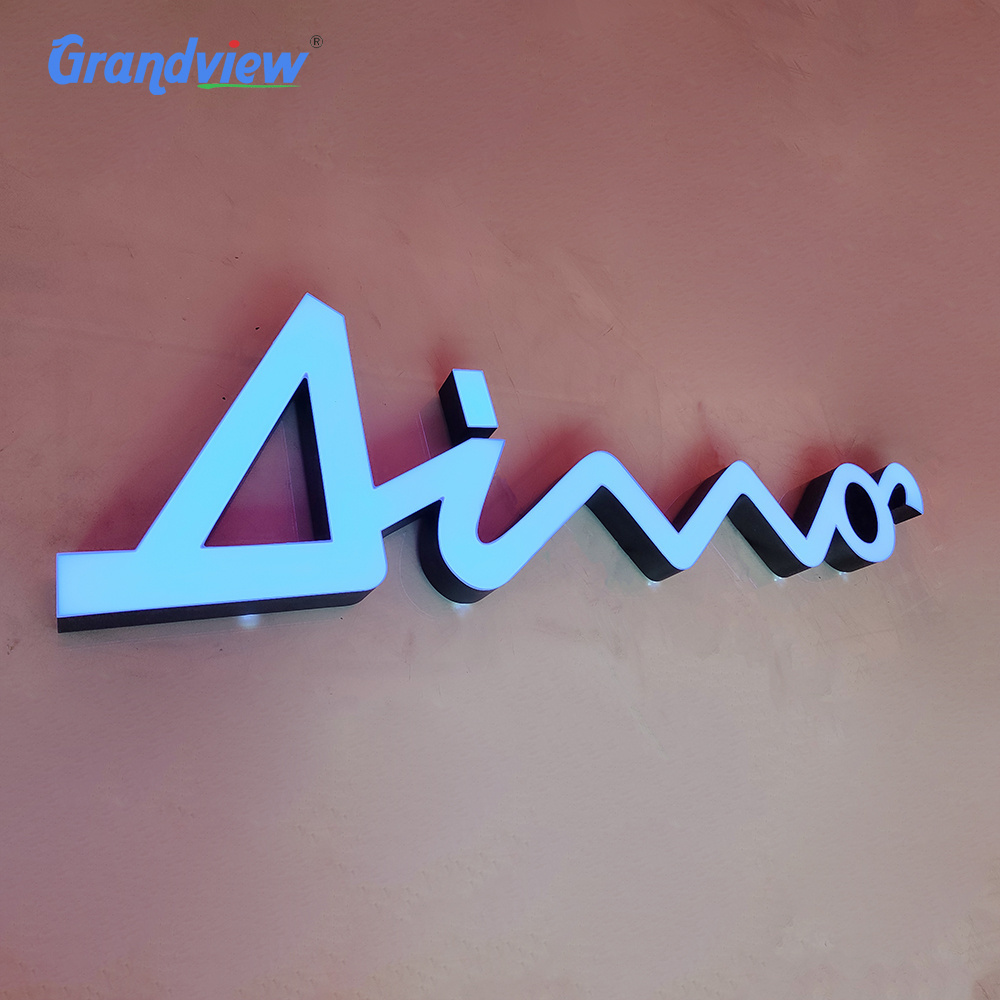 Outdoor business sign hanging led electronic storefront signs led channel letter outdoor building number logo sign