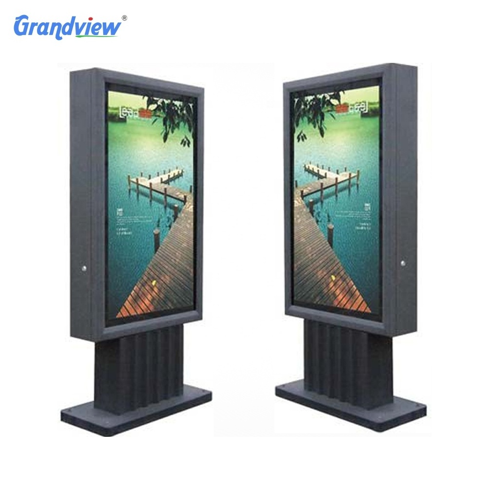 Bus shelter advertising equipment led backlit poster frame rotating billboard