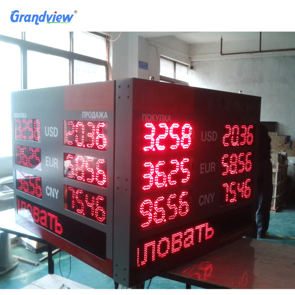 8' 12' indoor led gold rate display /exchange rate /number board