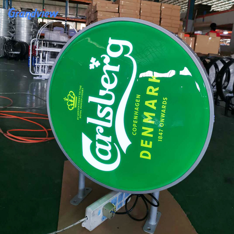 Outdoor double side acrylic vacuum forming led light box for beer shop